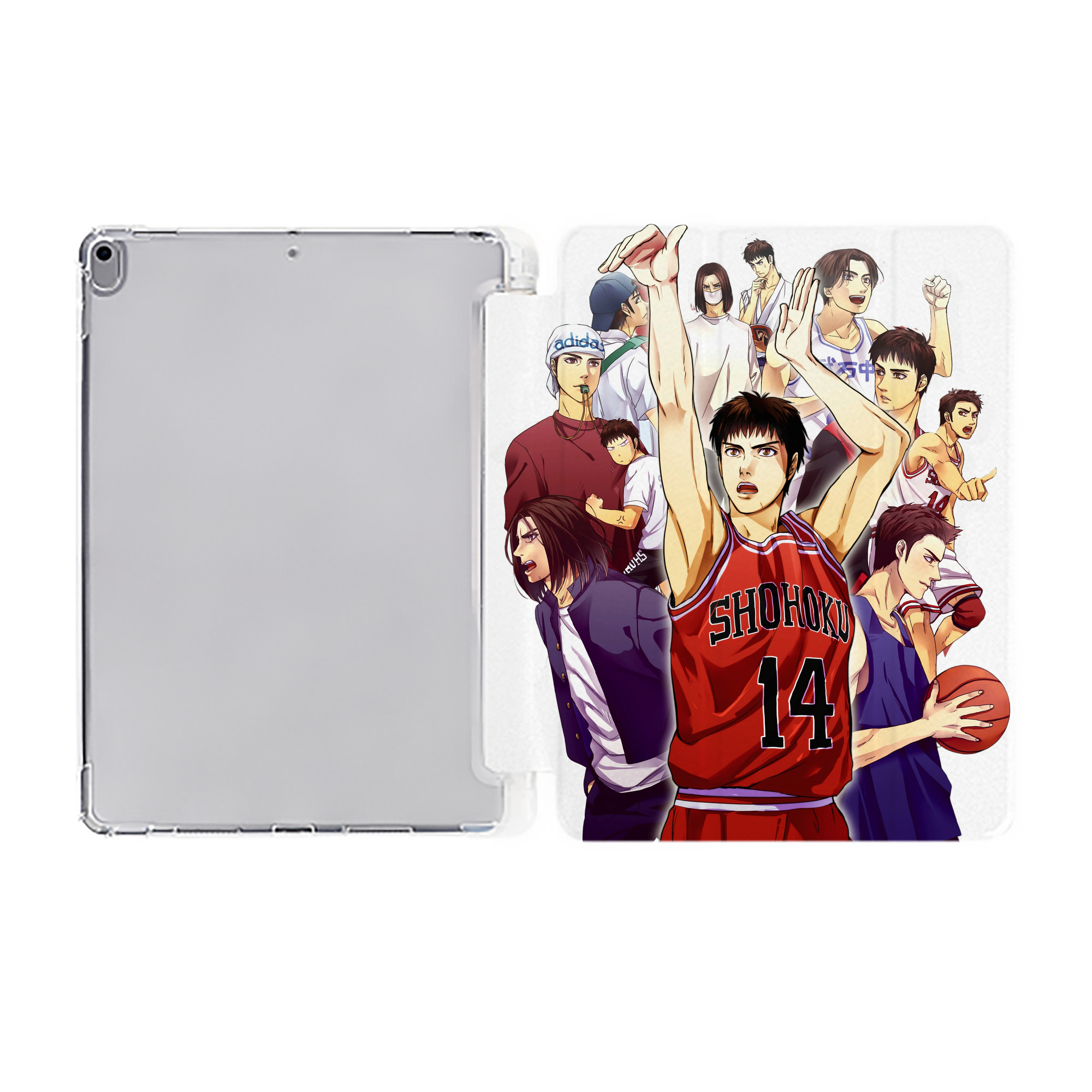 （画像用） SLAM DUNK／スラムダンク IPad ケース ペン収納付き 三つ折りスタンド PUレザー×シリコン 対応機種9.5/10.5/10.9インチ